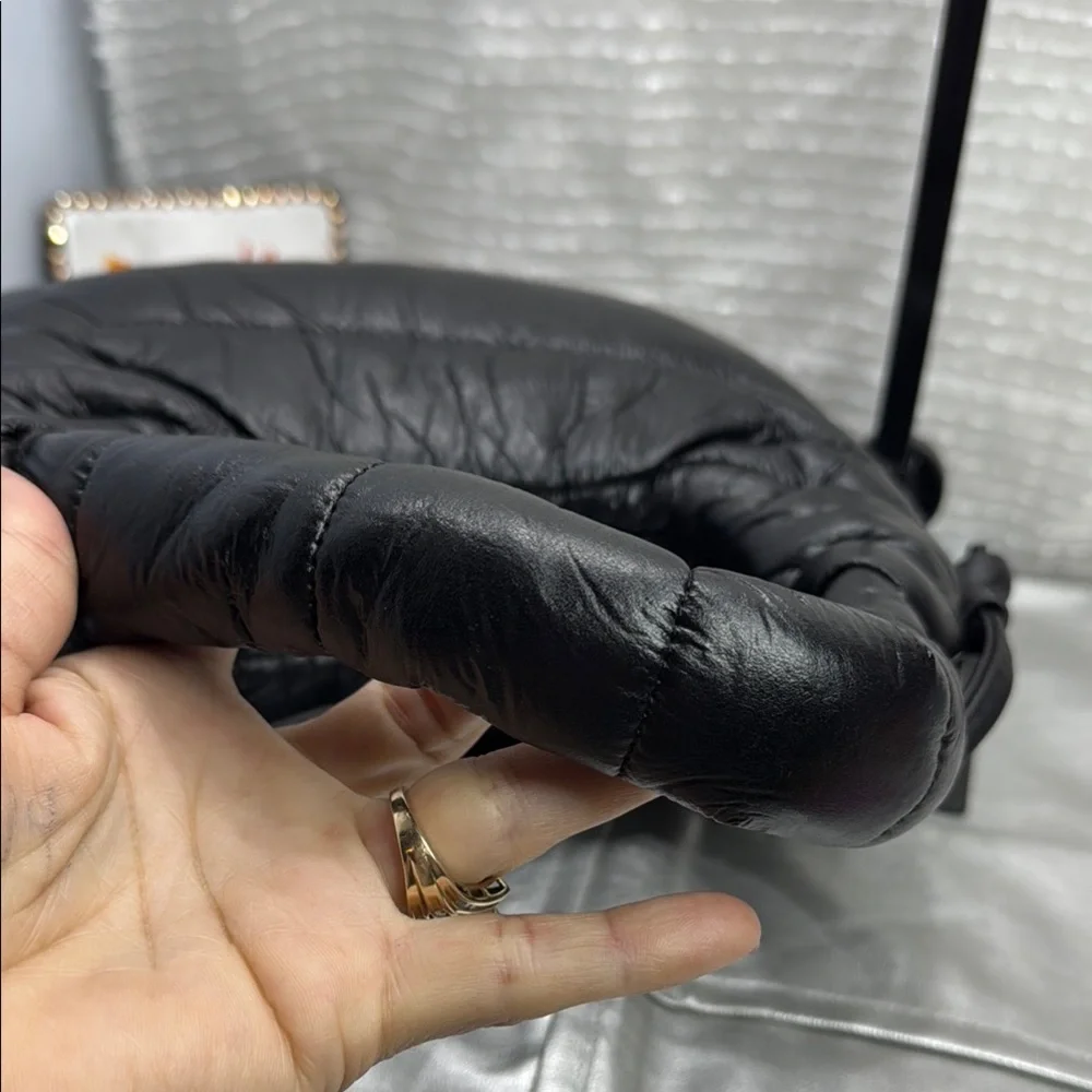 TIFFANY & TOMATO Black Padded Shoulder Bag, MADE IN TÜRKIYE - Picture 3 of 9